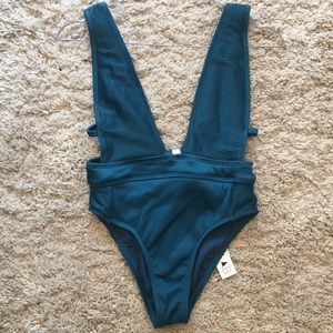 The Bikini Lab Deep V one piece swim